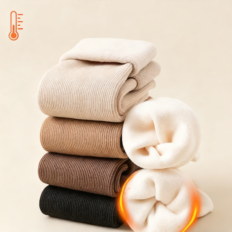 Women's Thickened Warm Solid Color Mid-Calf Socks