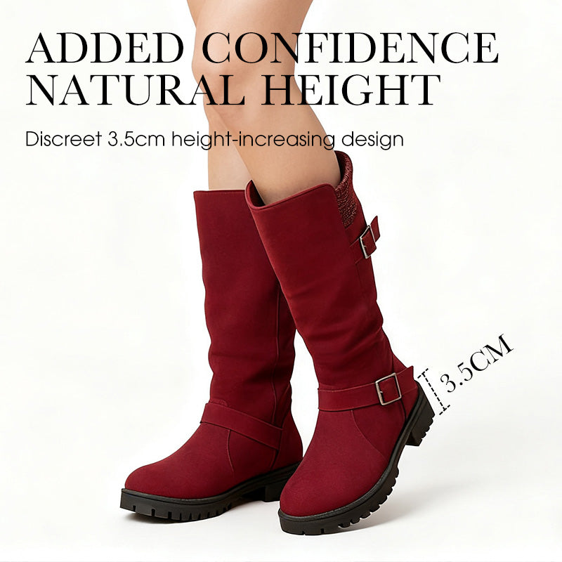 👢Pull On & Go | Women's Slouchy Faux Suede Mid-Calf Boots