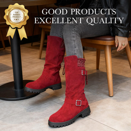 👢Pull On & Go | Women's Slouchy Faux Suede Mid-Calf Boots