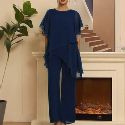 📢2026 Hot Sale 50% OFF💞Charming Irregular Top & Wide Leg Pants Set✨