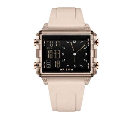 ⌚ Waterproof Transparent Digital Watch – 50M Rating, Luminous Display, Hybrid Time ✨