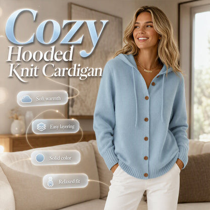 💖Black Friday Mega Deal – 50% off!💖Women's Cozy Hooded Knit Cardigan