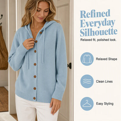 💖Black Friday Mega Deal – 50% off!💖Women's Cozy Hooded Knit Cardigan