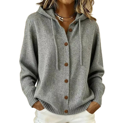 💖Black Friday Mega Deal – 50% off!💖Women's Cozy Hooded Knit Cardigan