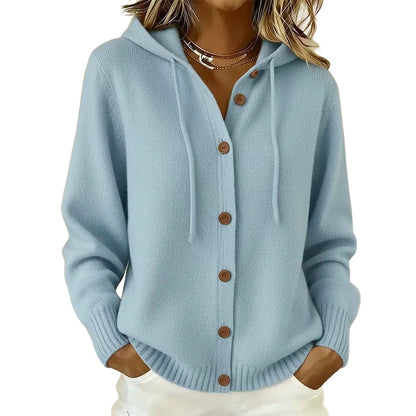💖Black Friday Mega Deal – 50% off!💖Women's Cozy Hooded Knit Cardigan