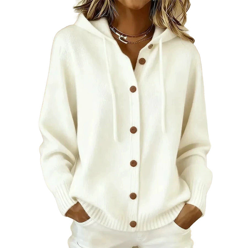 💖Black Friday Mega Deal – 50% off!💖Women's Cozy Hooded Knit Cardigan