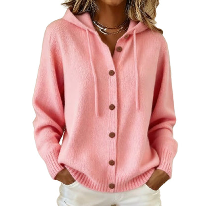 💖Black Friday Mega Deal – 50% off!💖Women's Cozy Hooded Knit Cardigan