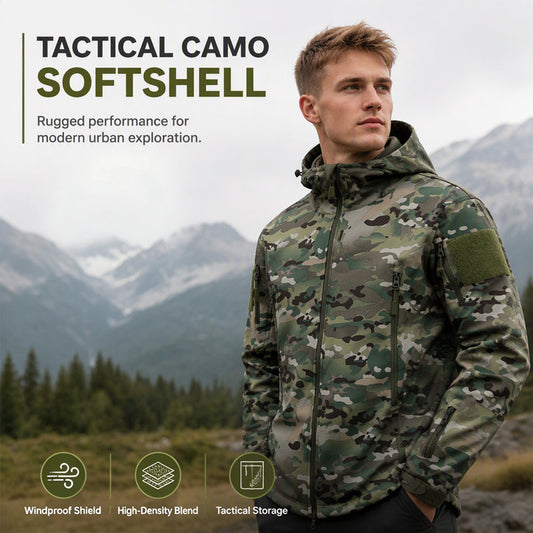 🌲 Men's Outdoor Hooded Jacket ⚡ – Tactical Camo, All-Weather Protection | Free Shipping 📦