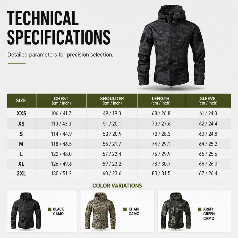 🌲 Men's Outdoor Hooded Jacket ⚡ – Tactical Camo, All-Weather Protection | Free Shipping 📦
