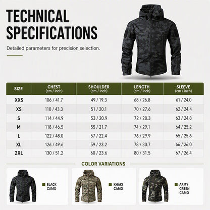 🌲 Men's Outdoor Hooded Jacket ⚡ – Tactical Camo, All-Weather Protection | Free Shipping 📦