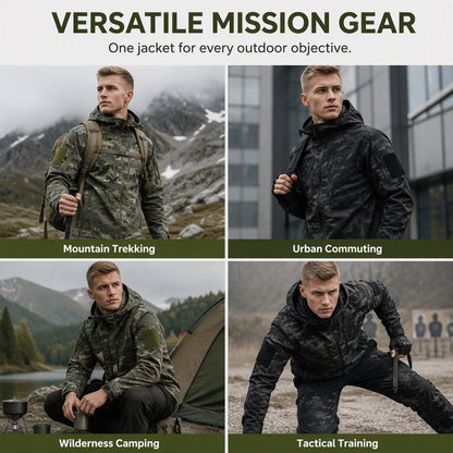 🌲 Men's Outdoor Hooded Jacket ⚡ – Tactical Camo, All-Weather Protection | Free Shipping 📦