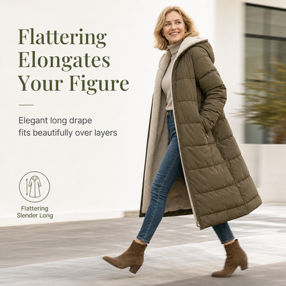 🧥 Two Looks, One Cozy Coat ❄️Women's Reversible Hooded Padded Coat