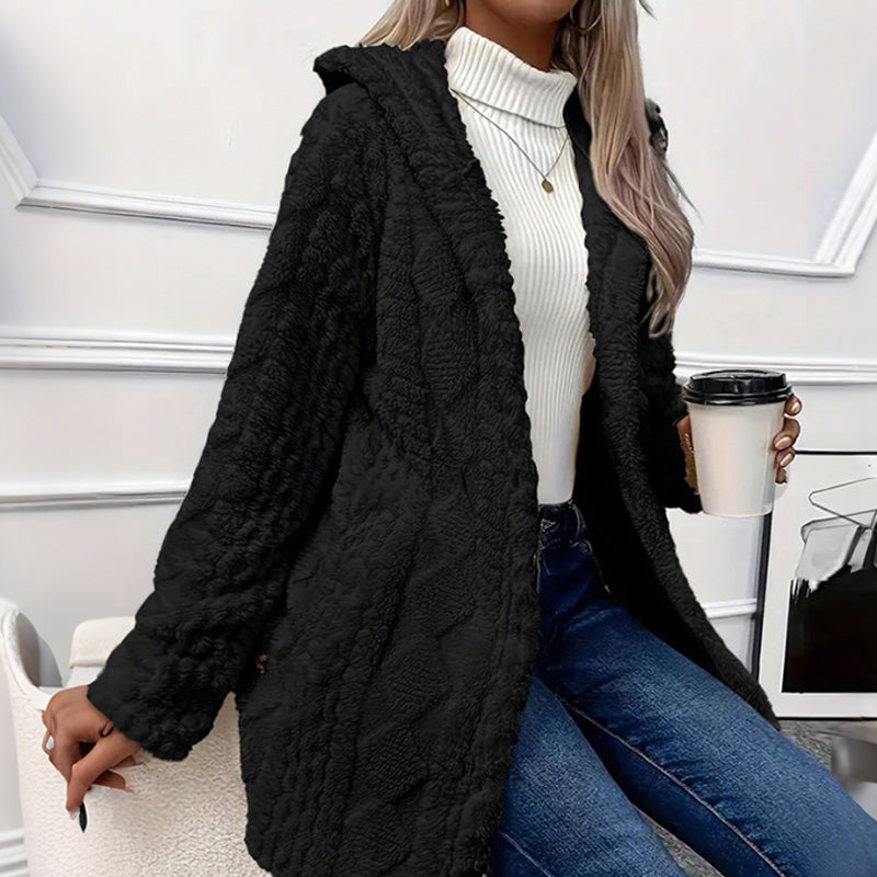 🎉 This Week's Special Sales - 50% OFF ✨ Women's Hooded Plush Fleece Button Jacket