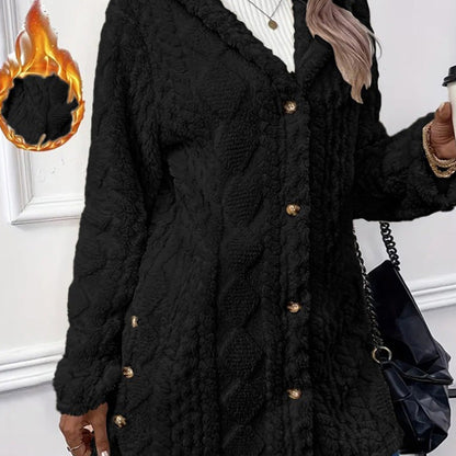 🎉 This Week's Special Sales - 50% OFF ✨ Women's Hooded Plush Fleece Button Jacket