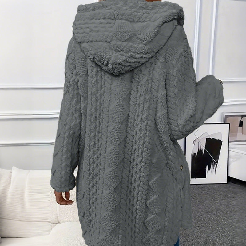 🎉 This Week's Special Sales - 50% OFF ✨ Women's Hooded Plush Fleece Button Jacket