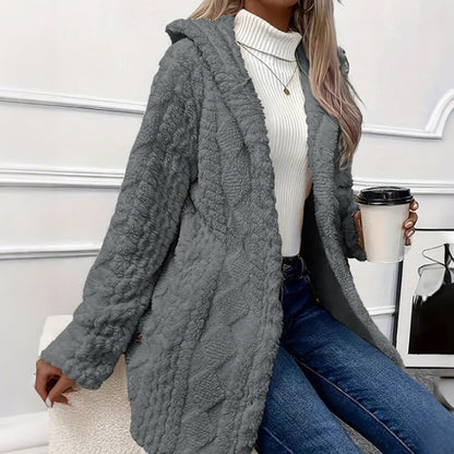 🎉 This Week's Special Sales - 50% OFF ✨ Women's Hooded Plush Fleece Button Jacket