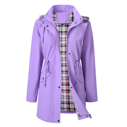 Women Waterproof Long Hooded Trench Coats