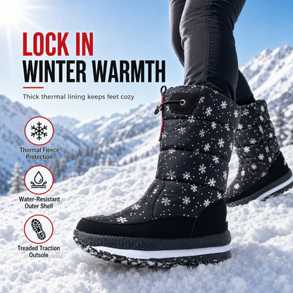 🎉This Week's Special Sales - 60% OFF✨Women's High‑Top Winter Snow Boots, Waterproof Non‑Slip Tall Boots with Thick Plush Lining & Thick Sole for Outdoor Snowy Days👢