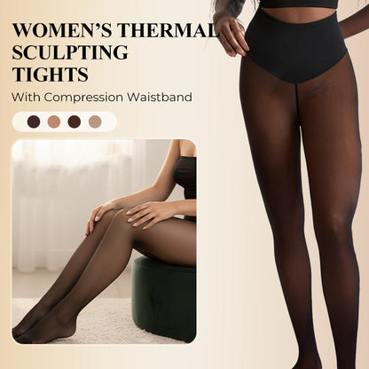 Women’s Thermal Sculpting Tights With Compression Waistband