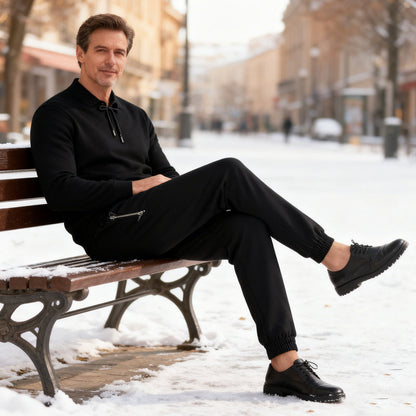 🖤Black Friday Sale:50% OFF🖤 Men's Warm-Lined Waterproof Pants with Drawstring
