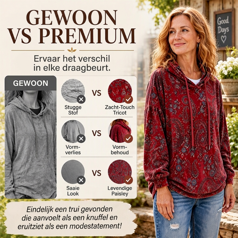 💖Black Friday Mega Deal – 50% off!💖✨ New Collection 💎 Women's Paisley-Print Hoodie with Drawstring – Comfortable Casual Sweatshirt with a Trendy Look