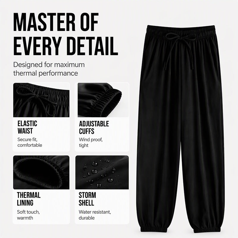 🌬️ Unisex Windproof Quick-Dry Pants | Plush-Lined Warmth – Ideal for Outdoor Adventures & Daily Commute ✨