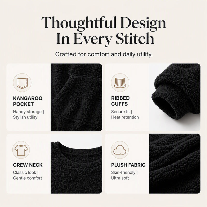 Women's Warm Plush Long Sleeve Sweatshirt