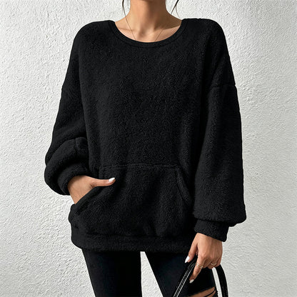 Women's Warm Plush Long Sleeve Sweatshirt