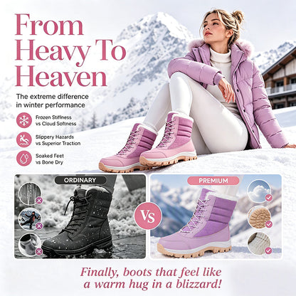 ❄️ Women's Waterproof Plush-Lined Mid-Calf Snow Boots ✨ – 50% OFF | Warm Winter Comfort
