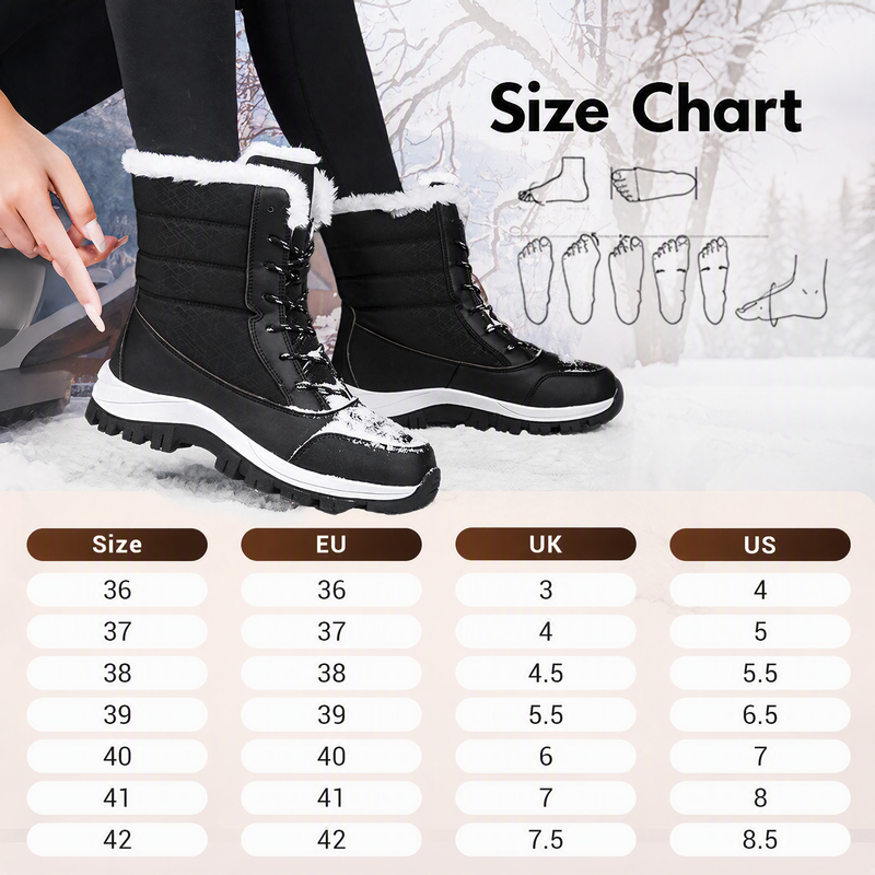 ❄️ Women's Waterproof Plush-Lined Mid-Calf Snow Boots ✨ – 50% OFF | Warm Winter Comfort