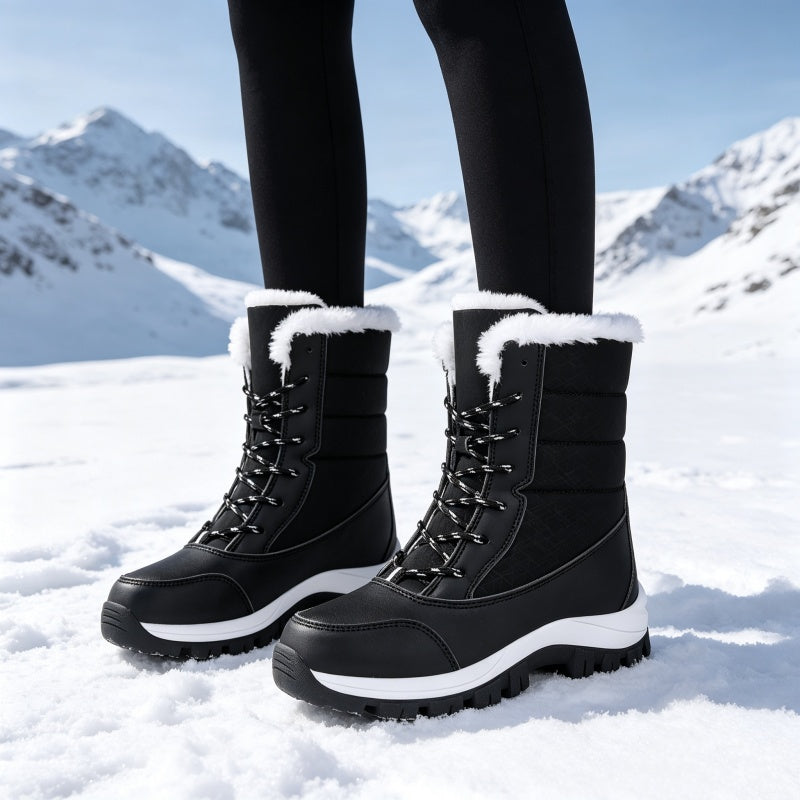 ❄️ Women's Waterproof Plush-Lined Mid-Calf Snow Boots ✨ – 50% OFF | Warm Winter Comfort