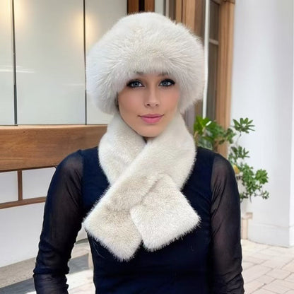 Winter Plush Thickened Scarf and Hat Warm Set