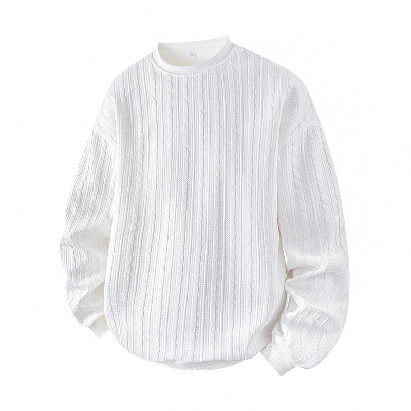 ⏰ Seasonal changeover sale: 50% off – quality at half the price! ✨Men's Cable Knit Crewneck Sweatshirt