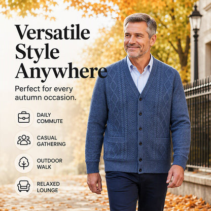 💖Black Friday Mega Deal – 50% off!💖 🍁Men's Classic Thermal Cardigan Sweater🎁