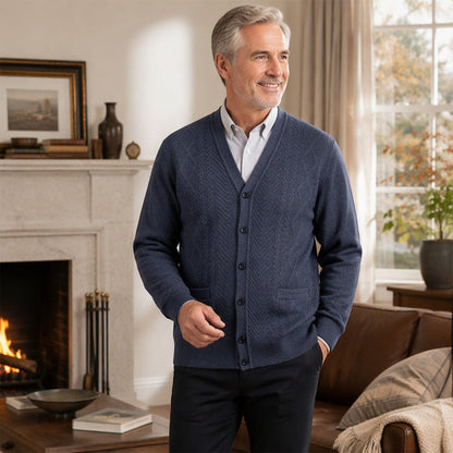 💖Black Friday Mega Deal – 50% off!💖 🍁Men's Classic Thermal Cardigan Sweater🎁