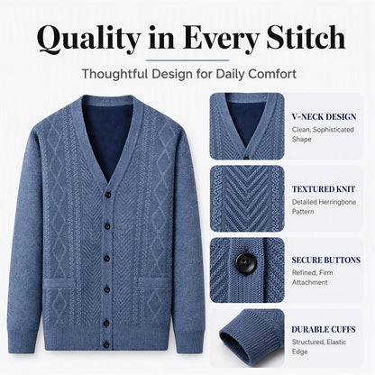 💖Black Friday Mega Deal – 50% off!💖 🍁Men's Classic Thermal Cardigan Sweater🎁