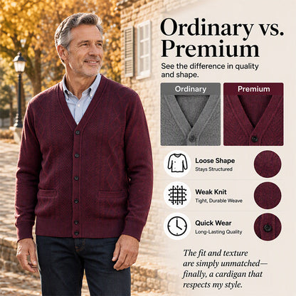 💖Black Friday Mega Deal – 50% off!💖 🍁Men's Classic Thermal Cardigan Sweater🎁