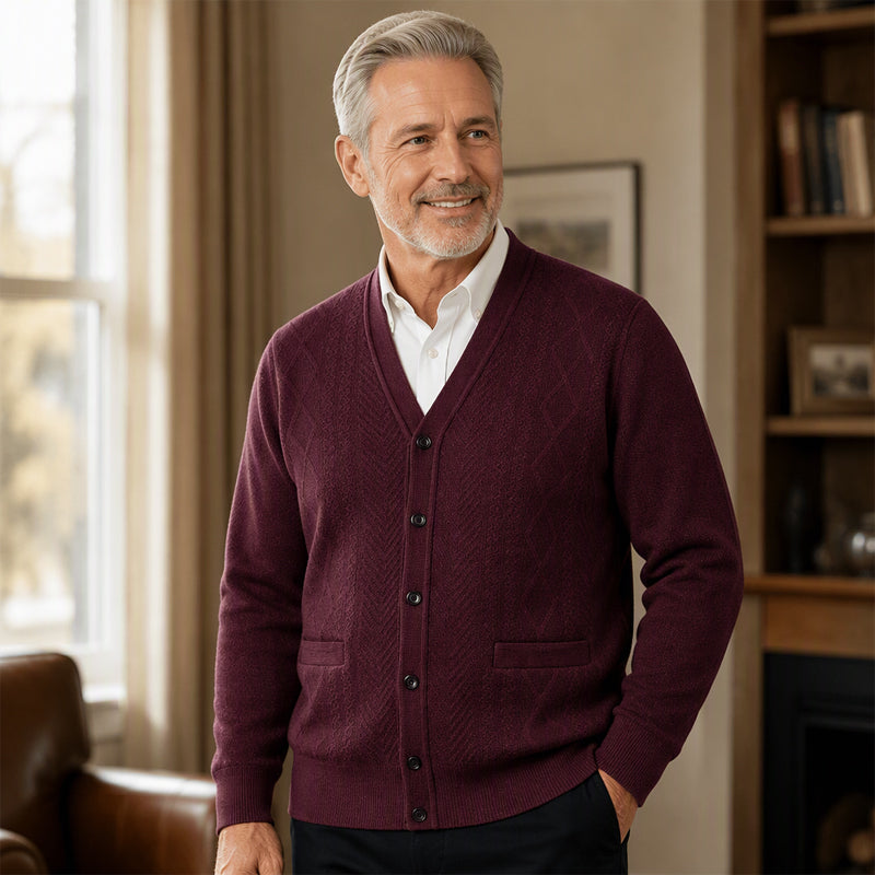 💖Black Friday Mega Deal – 50% off!💖 🍁Men's Classic Thermal Cardigan Sweater🎁