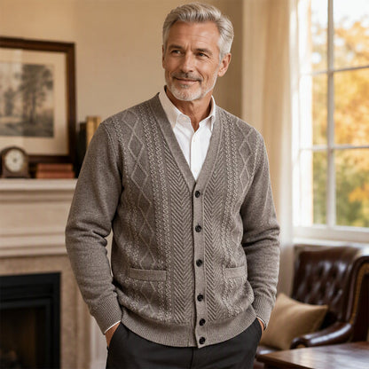 💖Black Friday Mega Deal – 50% off!💖 🍁Men's Classic Thermal Cardigan Sweater🎁