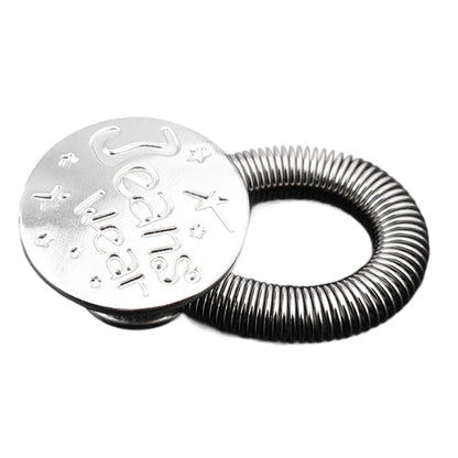 Spring-Loaded Metal Waist Extender Button for Jeans