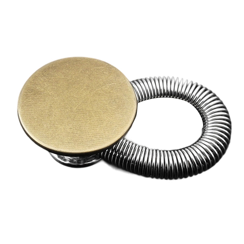 Spring-Loaded Metal Waist Extender Button for Jeans