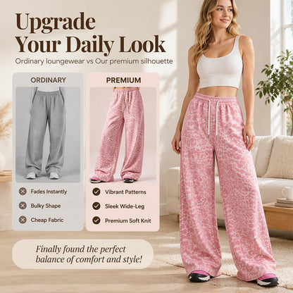 💖Black Friday Mega Deal – 50% off!💖 🐆Women's Casual Leopard Print Wide Leg Sweatpants