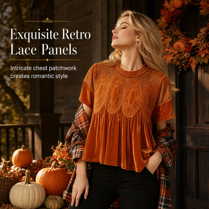 ✨Limited stock available, don’t miss out!🎉Women's Solid Short Sleeve Top with Ruffle Collar