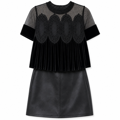 ✨Limited stock available, don’t miss out!🎉Women's Solid Short Sleeve Top with Ruffle Collar