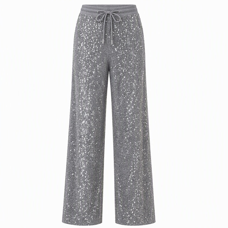 🖤Black Friday Sale:50% OFF🖤 💎Women's Sparkling Sequin Wide-Leg Pants