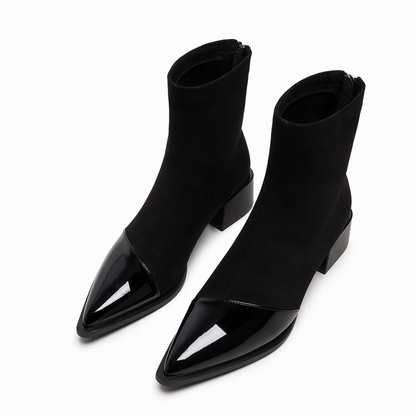 🍂Women's French Style Pointed Toe Ankle Boots Slim Fit Elegant Short Boots for Spring and Autumn