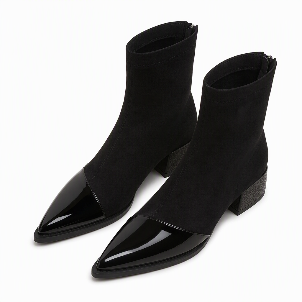 🍂Women's French Style Pointed Toe Ankle Boots Slim Fit Elegant Short Boots for Spring and Autumn