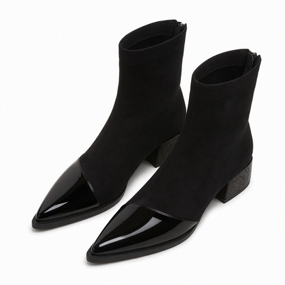 🍂Women's French Style Pointed Toe Ankle Boots Slim Fit Elegant Short Boots for Spring and Autumn