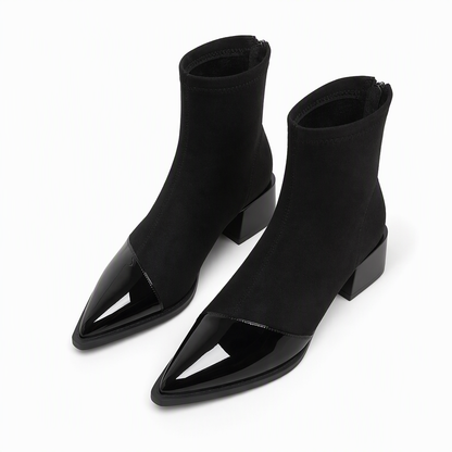 🍂Women's French Style Pointed Toe Ankle Boots Slim Fit Elegant Short Boots for Spring and Autumn
