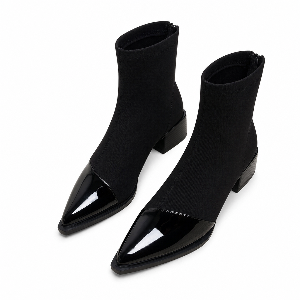 🍂Women's French Style Pointed Toe Ankle Boots Slim Fit Elegant Short Boots for Spring and Autumn